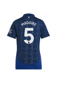 Manchester United Harry Maguire #5 Fotballdrakt Borte Klær Dame 2024-25 Korte ermer